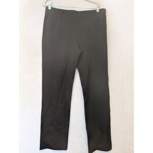 Stelle Dress Pants Women's L Black Straight Leg High Rise Stretch Workwear